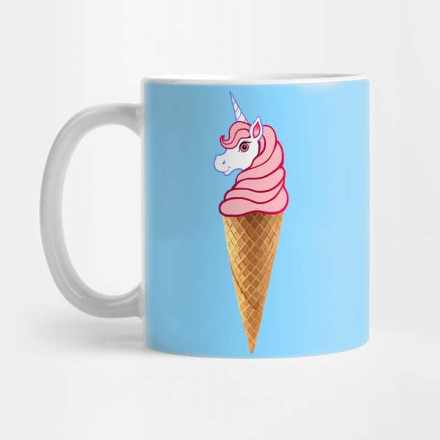 Magical Pink Unicone Ice Cream by Art by Deborah Camp